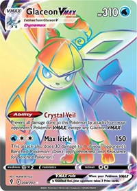 SWSH Evolving Skies: 208/203 - Glaceon VMAX (Secret) (SR)