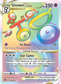 SWSH Silver Tempest: 199/195 - Unown VSTAR (Secret) (SR)