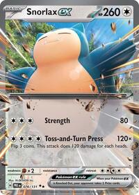 SV Prismatic Evolutions: 076/131 - Snorlax ex (DR)