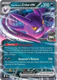 SV Destined Rivals: 122/182 - Team Rocket's Crobat ex (DR)