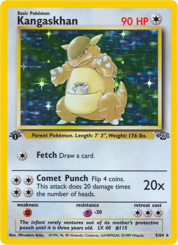 1st Edition Kangaskhan (5) - Jungle (JU) (Heavy Played)