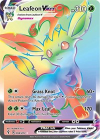 SWSH Evolving Skies: 204/203 - Leafeon VMAX (Secret) (SR)