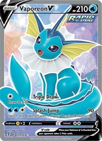 SWSH Evolving Skies: 172/203 - Vaporeon V (Full Art) (UR)