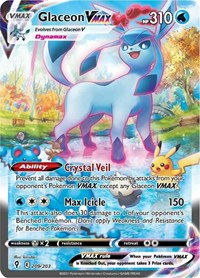 SWSH Evolving Skies: 209/203 - Glaceon VMAX (Alternate Art Secret) (SR)