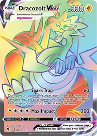SWSH Evolving Skies: 210/203 - Dracozolt VMAX (Secret) (SR)