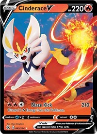 SWSH Fusion Strike: 043/264 - Cinderace V  (UR)