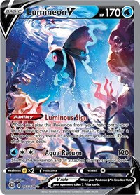SWSH Brilliant Stars: 156/172 - Lumineon V (Alternate Full Art) (UR)