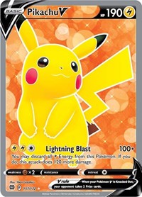 SWSH Brilliant Stars: 157/172 - Pikachu V (Full Art) (UR)