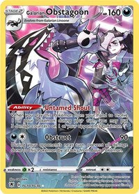 SWSH Astral Radiance Trainer Gallery: TG10/TG30 - Galarian Obstagoon (UR)