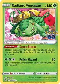 SWSH Pokémon GO: 004/078 - Radiant Venusaur (Radiant Rare)