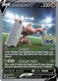 SWSH Pokémon GO: 074/078 - Conkeldurr V (Alternate Full Art) (UR)