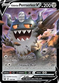 SWSH Lost Origin: 129/196 - Galarian Perrserker V (UR)