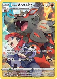 SWSH Lost Origin Trainer Gallery: TG08/TG30 - Hisuian Arcanine (UR)