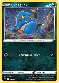 SWSH245 - Croagunk  SWSH (Cosmos Holo)