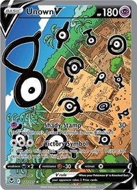 SWSH Silver Tempest: 177/195 - Unown V (Alternate Full Art) (UR)