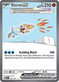 SV Obsidian Flames: 222/197 - Eiscue ex (SIR)