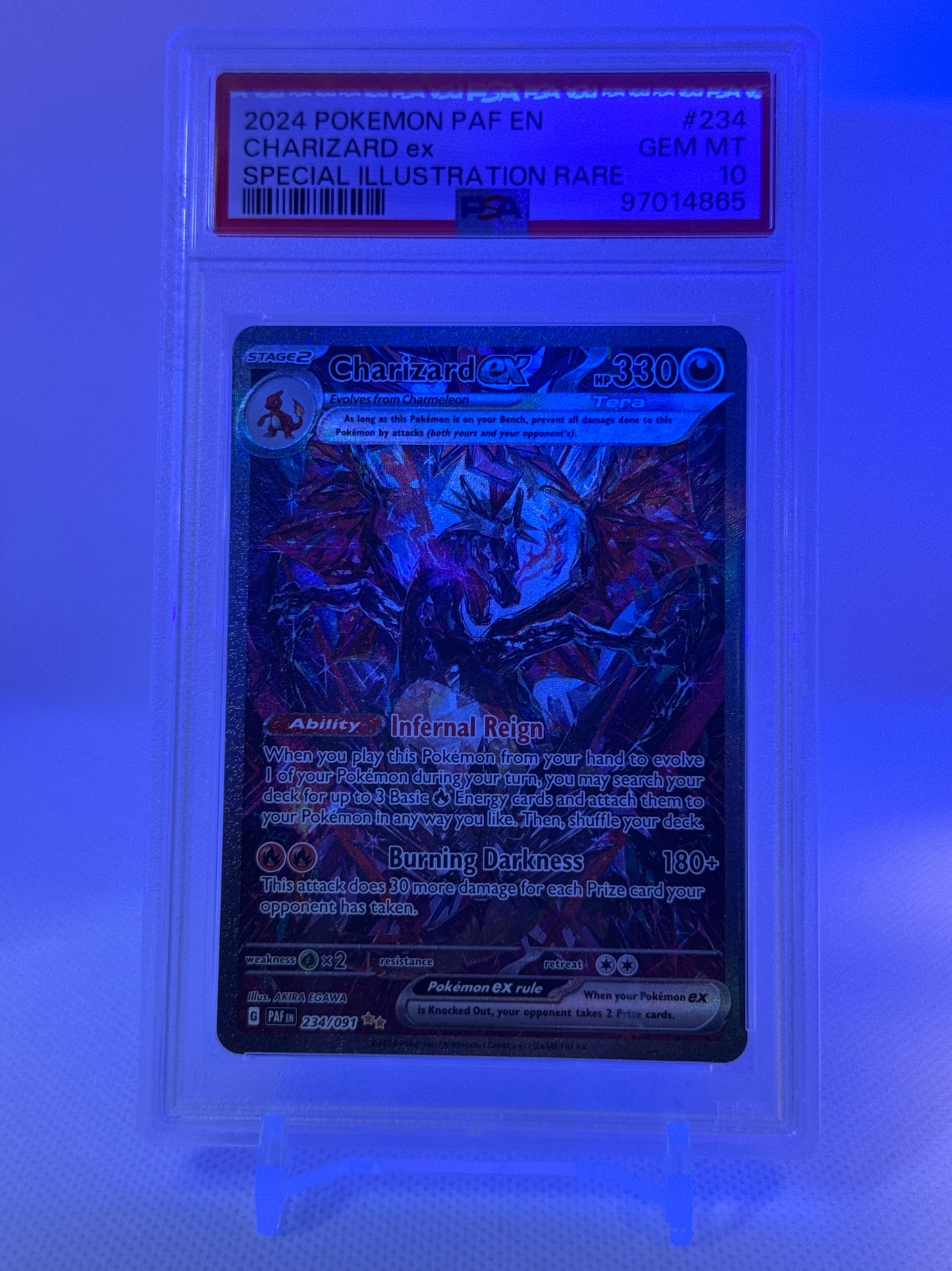 SV Paldean Fates: 234/091 - Charizard ex (SIR) PSA 10