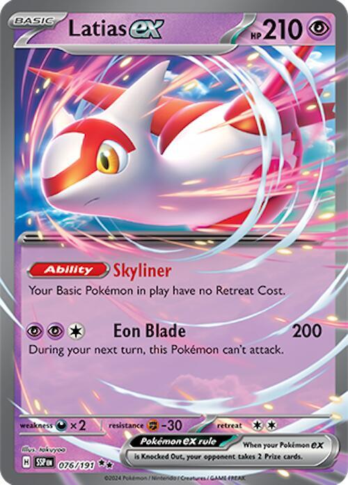 Scarlet & Violet-Surging Sparks 076/191 Latias ex (DR)