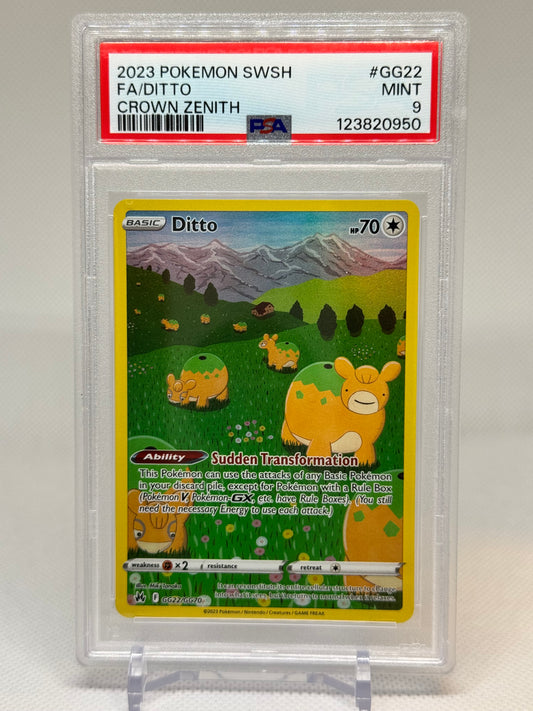 SWSH Crown Zenith Galarian Gallery: GG22/GG70 - Ditto (UR) PSA 9