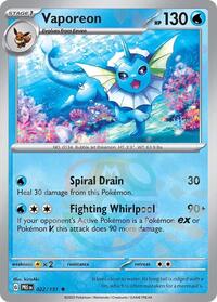 SV Prismatic Evolutions: 022/131 - Vaporeon (Master Ball Pattern)