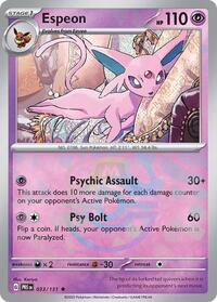 SV Prismatic Evolutions: 033/131 - Espeon (Master Ball Pattern)