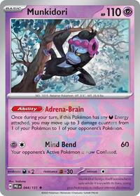 SV Prismatic Evolutions: 044/131 - Munkidori (Master Ball Pattern)