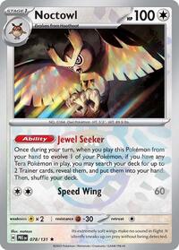 SV Prismatic Evolutions: 078/131 - Noctowl (Master Ball Pattern)