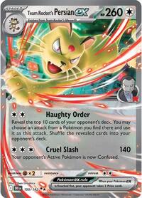 SV Destined Rivals: 150/182 - Team Rocket's Persian ex (DR)