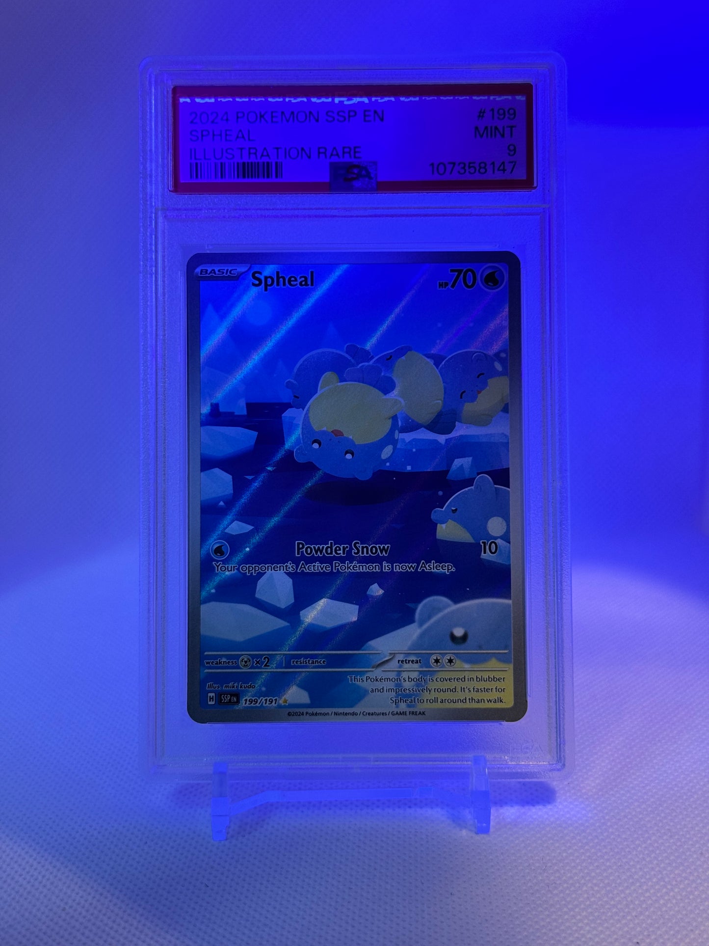 SV Surging Sparks: 199/191 - Spheal (IR) PSA 9