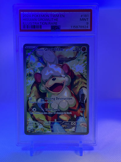 SV Twilight Masquerade: 181/167 - Hisuian Growlithe (IR) PSA 9